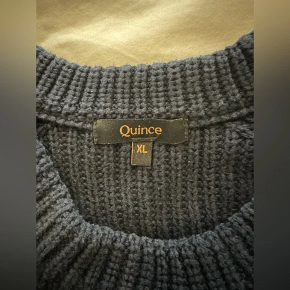 Quince navy fisherman sweater - Picture 2 of 2